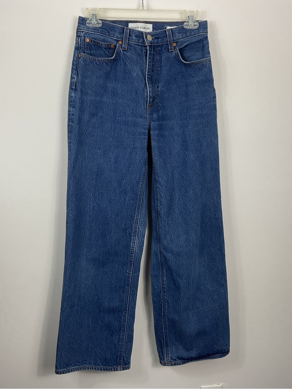 Denim Forum The Farrah High Rise Wide Leg 30L Jeans Womens Size 27